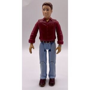 Fisher Price Loving Family Dollhouse Dad Man Father Maroon Shirt Jeans